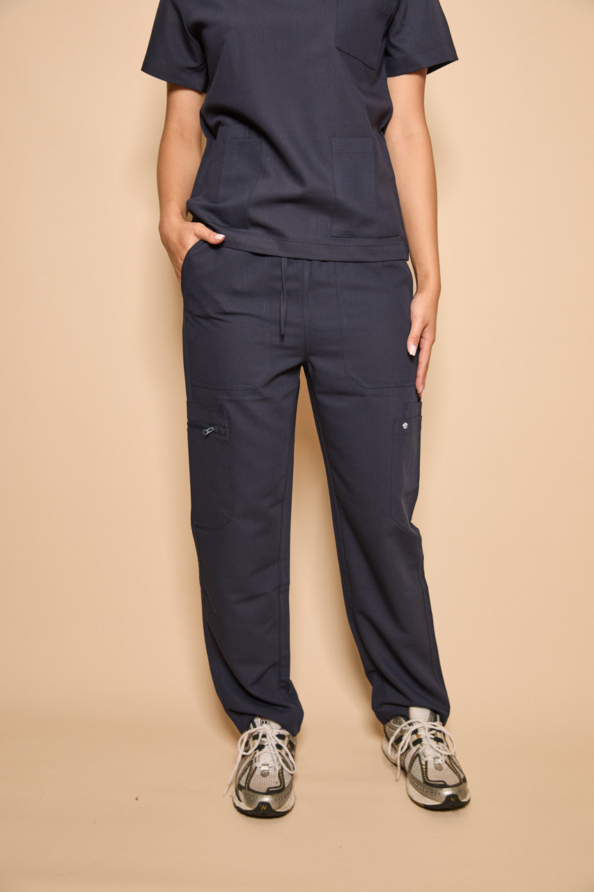 Womens Classic Scrub Pants- Navy Blue