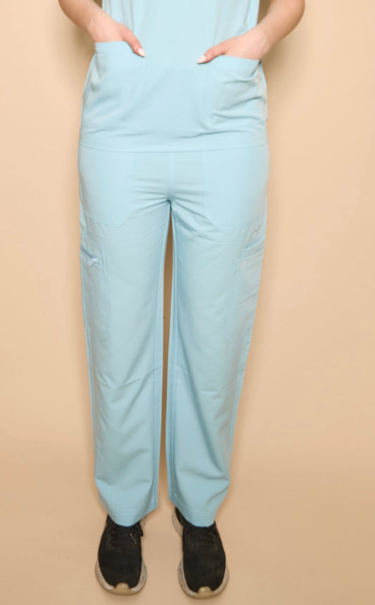 Womens Scrub Pants- Sky Blue