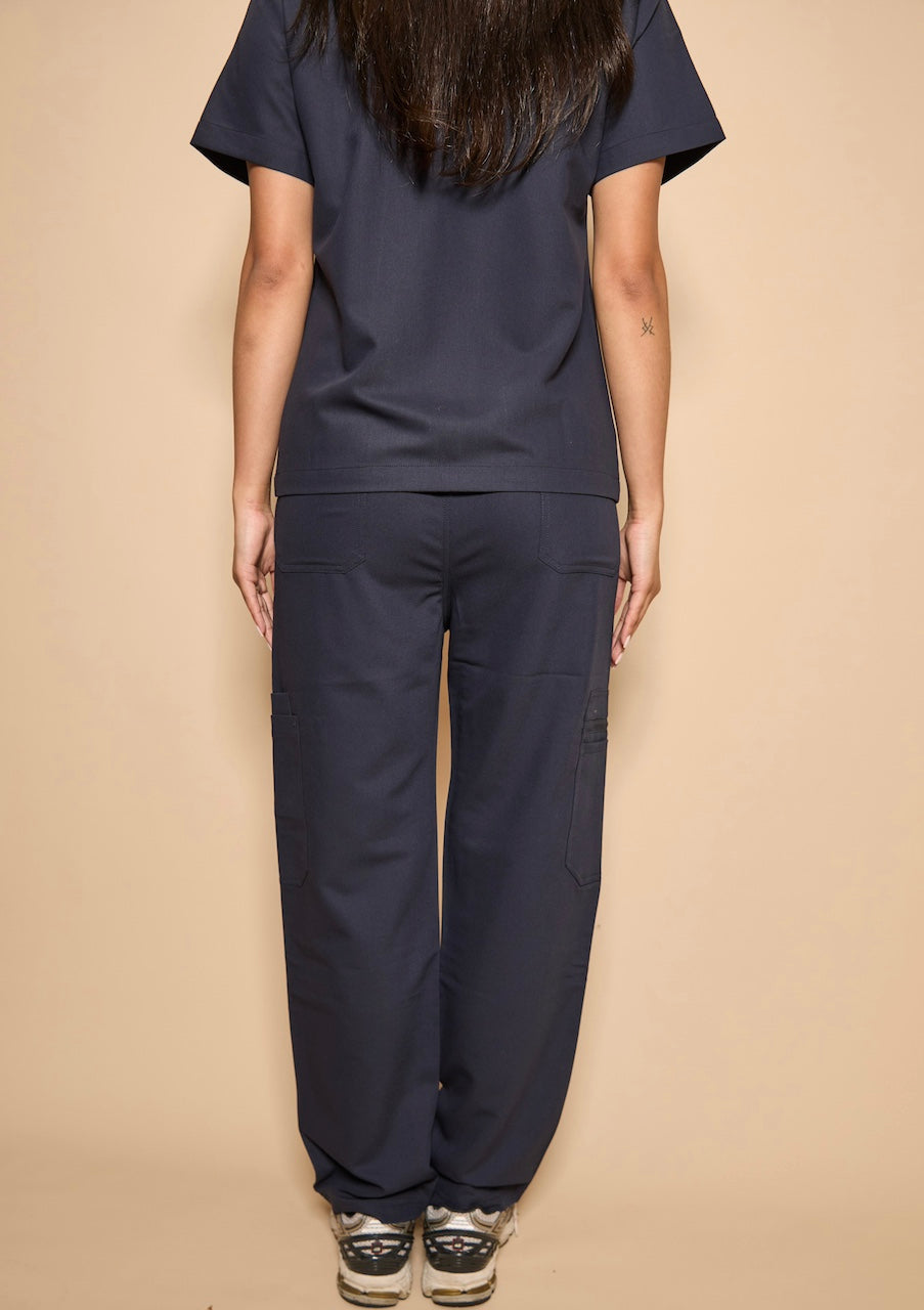 Womens Classic Scrub Pants- Navy Blue